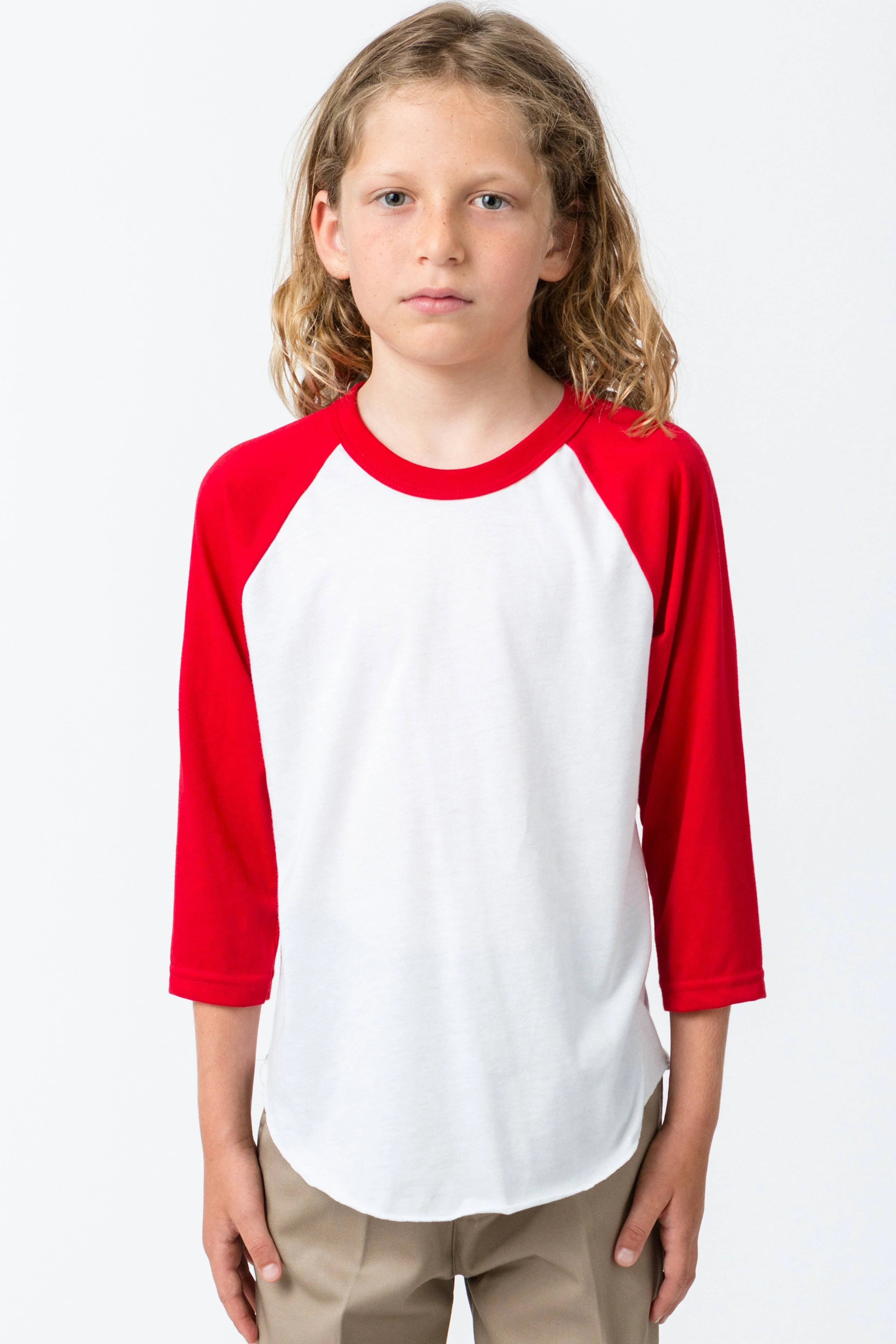 FF2053 - Youth 3/4 Sleeve Poly Cotton Raglan - Image 7